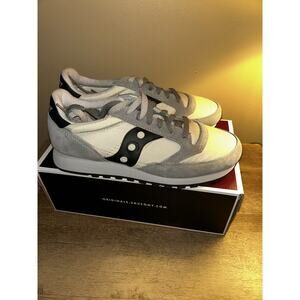Brand New Saucony Jazz Original White black Silver Sport 9.5 Mens Sd2